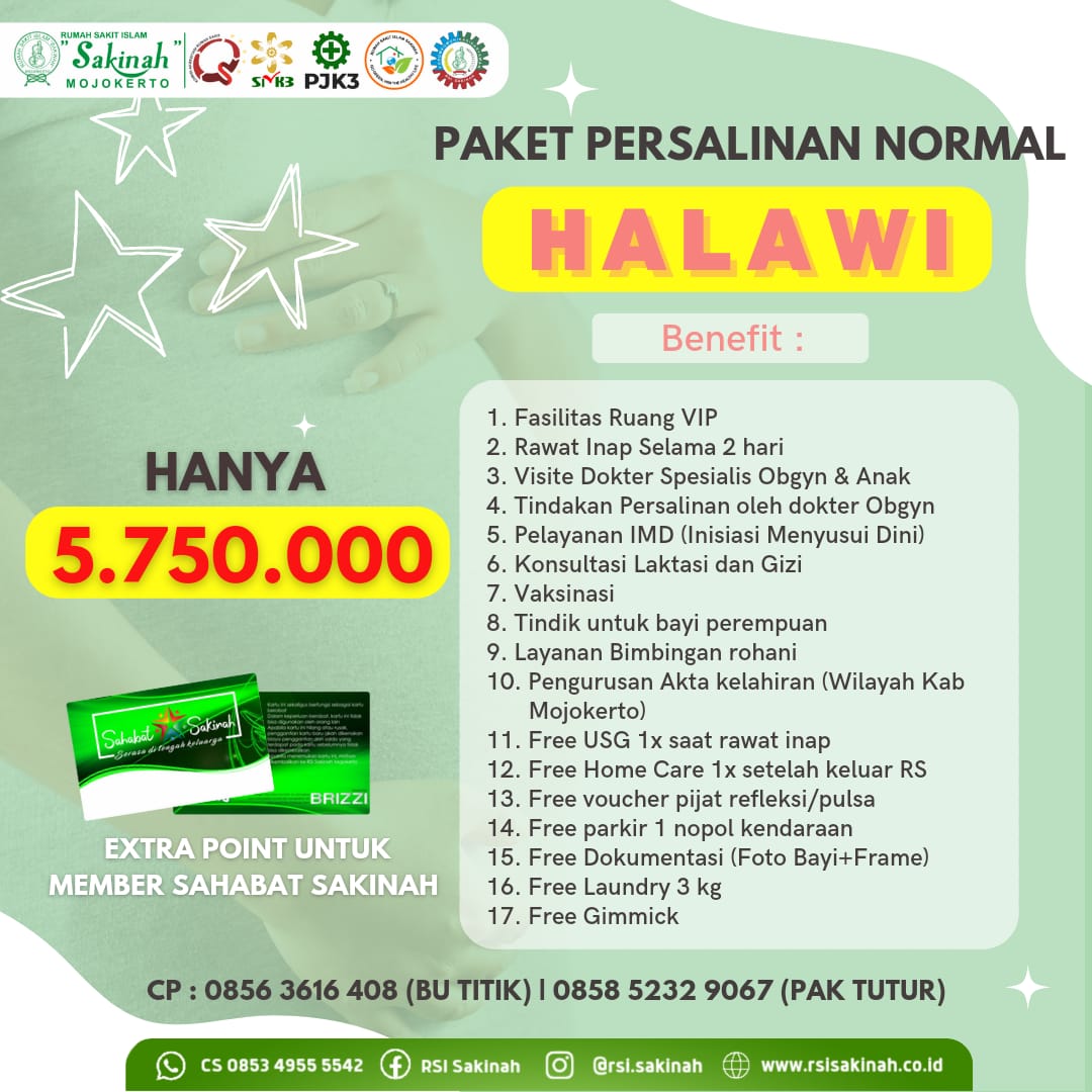Paket Persalinan Normal Halawi