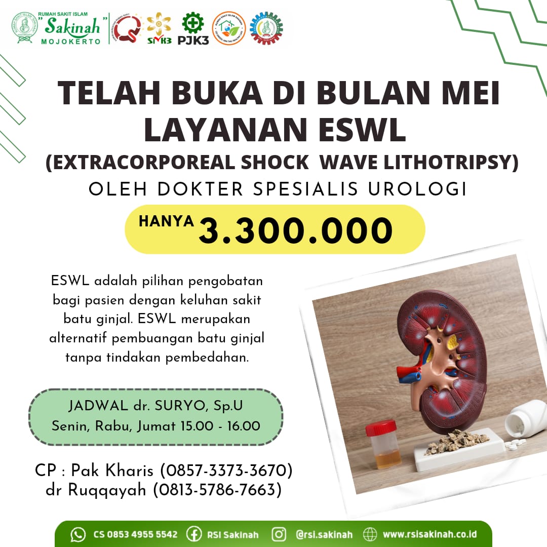 Layanan ESWL (Extracorporeal Shock Wave Lithotripsy)