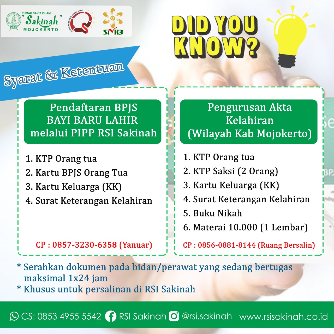 Info Pendaftaran BPJS Bayi Baru Lahir + Akta Kelahiran