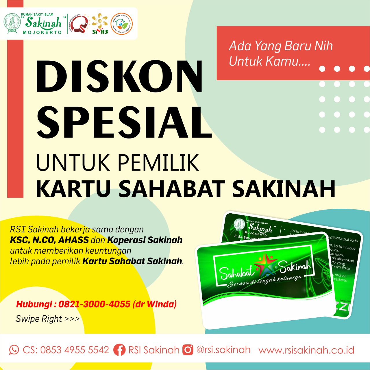 Diskon spesial untuk pemilik kartu sahabat sakinah